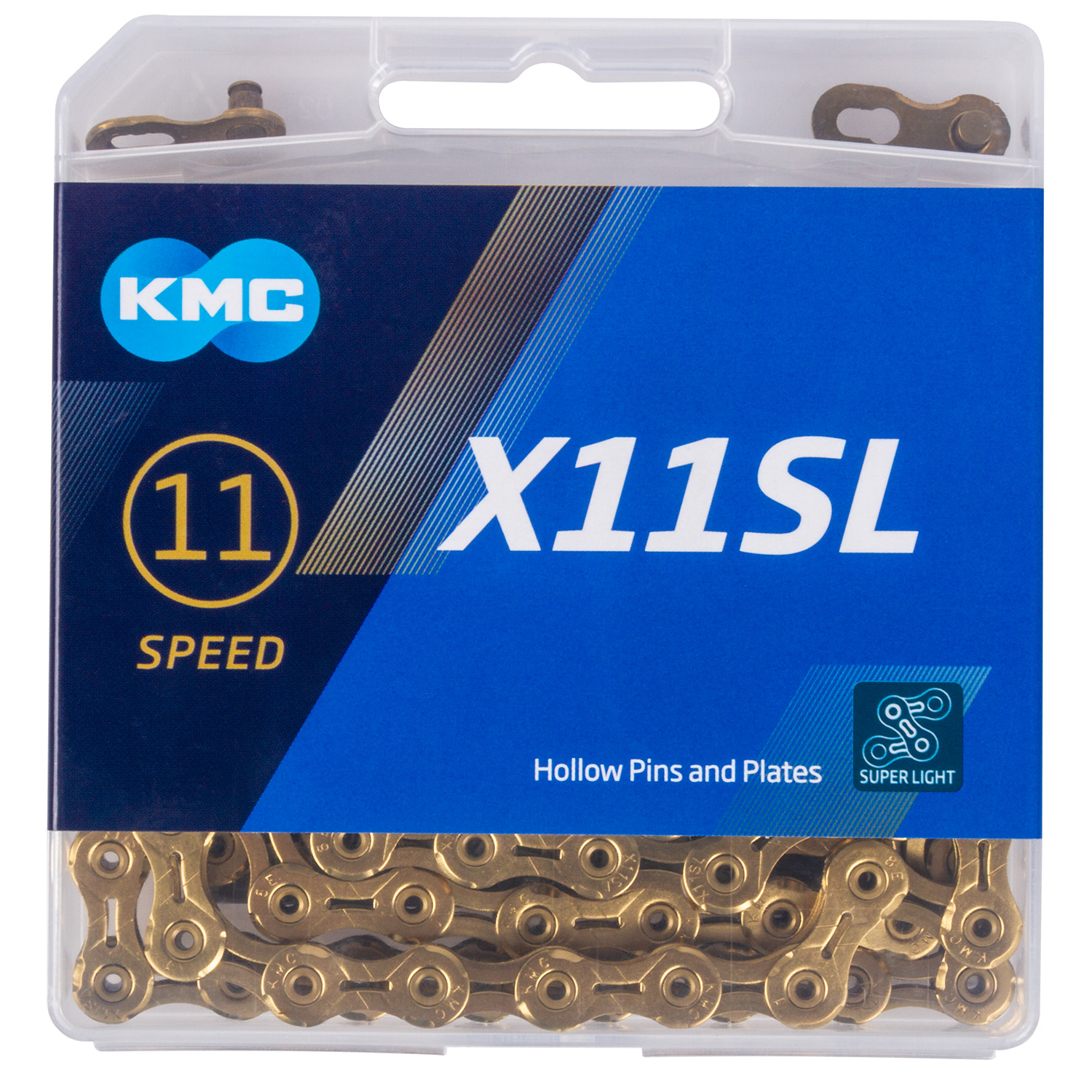 KMC Kette X11SL Ti-N GOLD 118 SUPERLIGHT 11-fach SB verpackt in Einzelbox