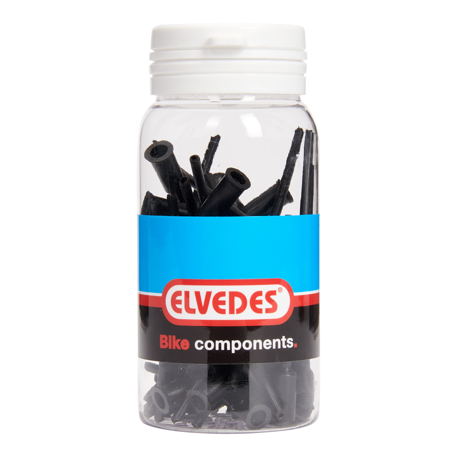 ELVEDES Endkappe mit Nadel 4 mm in schwarz, Dose mit 50 Stück
