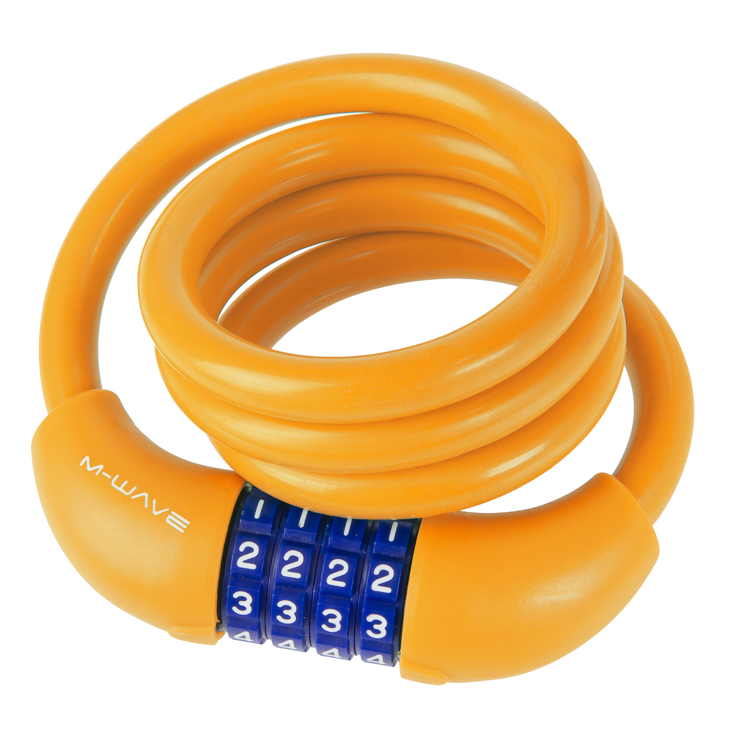 ZAHLEN Spiralschloss SILIKON 12 mm x 1000 mm in Orange neon