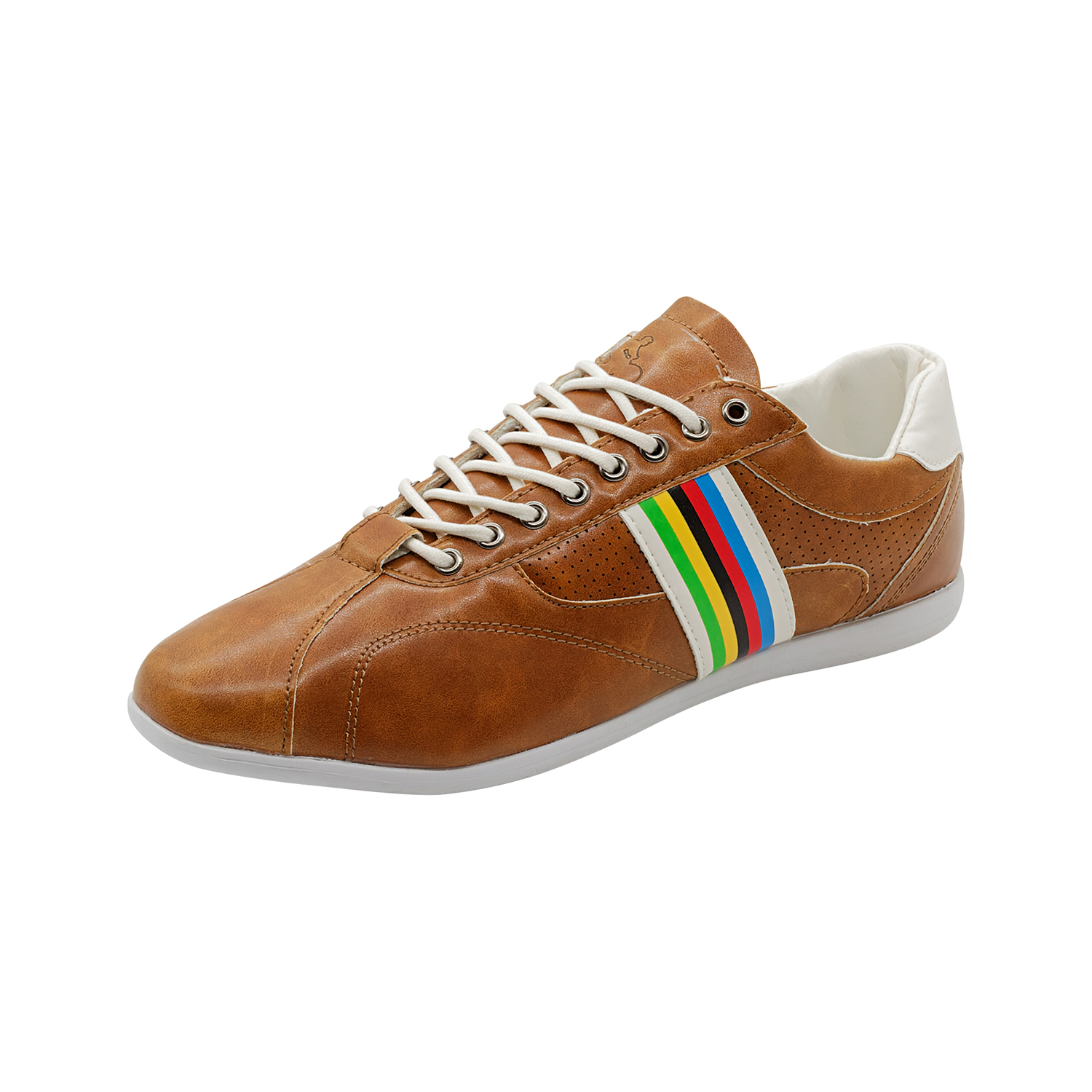 Freizeit-Schuh Vintage Gr. 46 in Braun/Weiß/Multicolor
