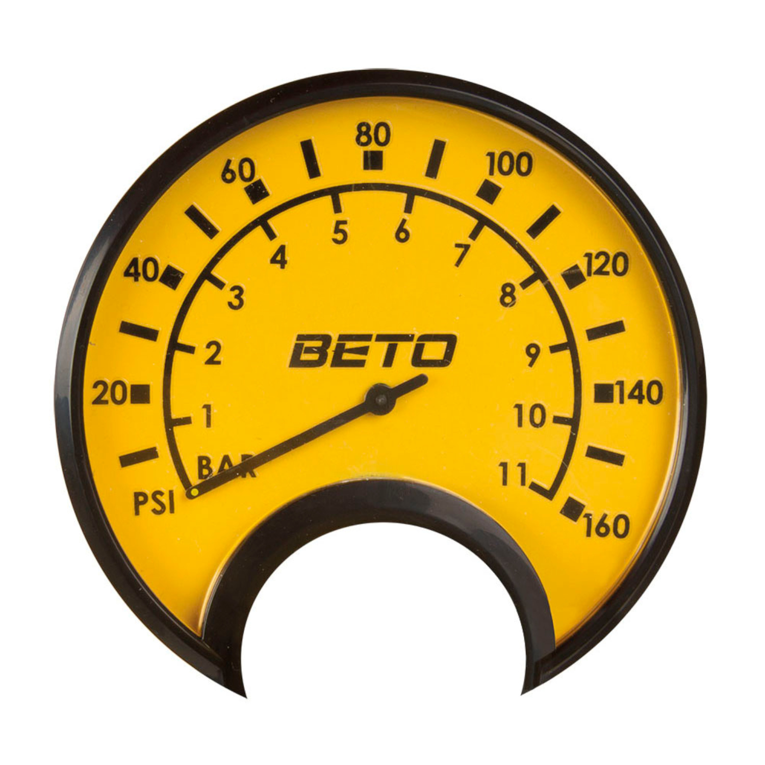 Stand-Pumpe BETO Stahl Award 2014 in gelb, mit Manometer