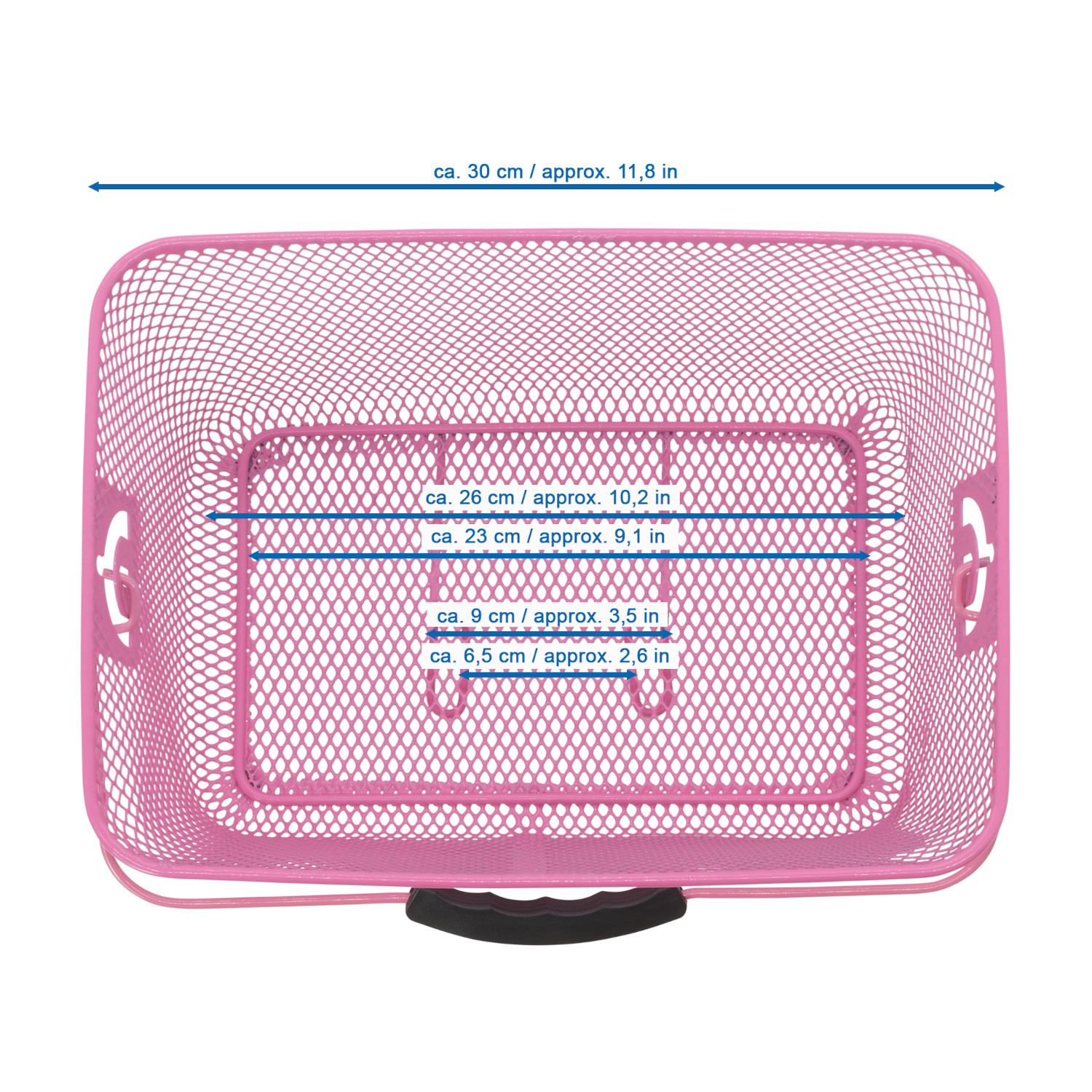 P4B Kinder-Korb für Gepäckträger Happy Kids Rear in Pink engmaschig