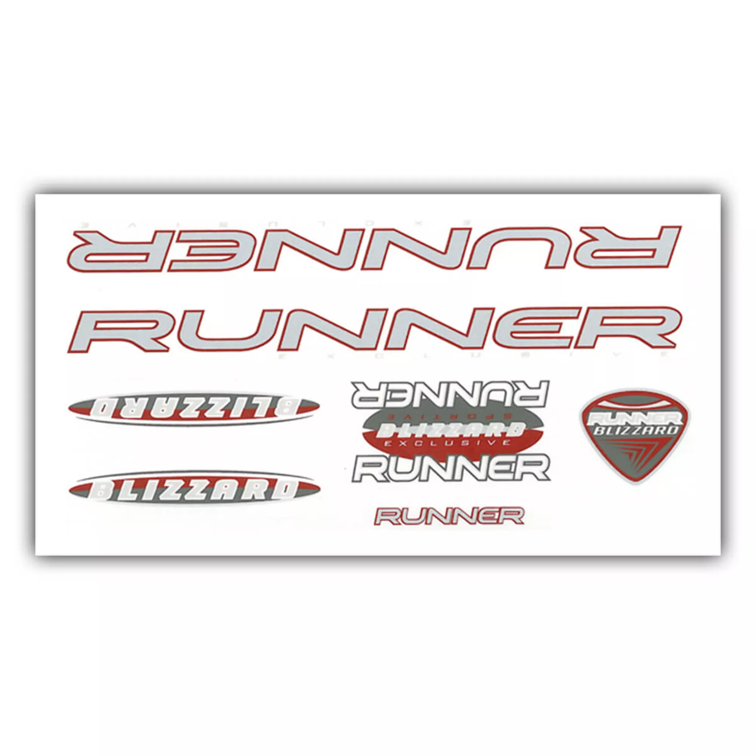 Sticker für Rahmen RUNNER Blizzard Set in Rot