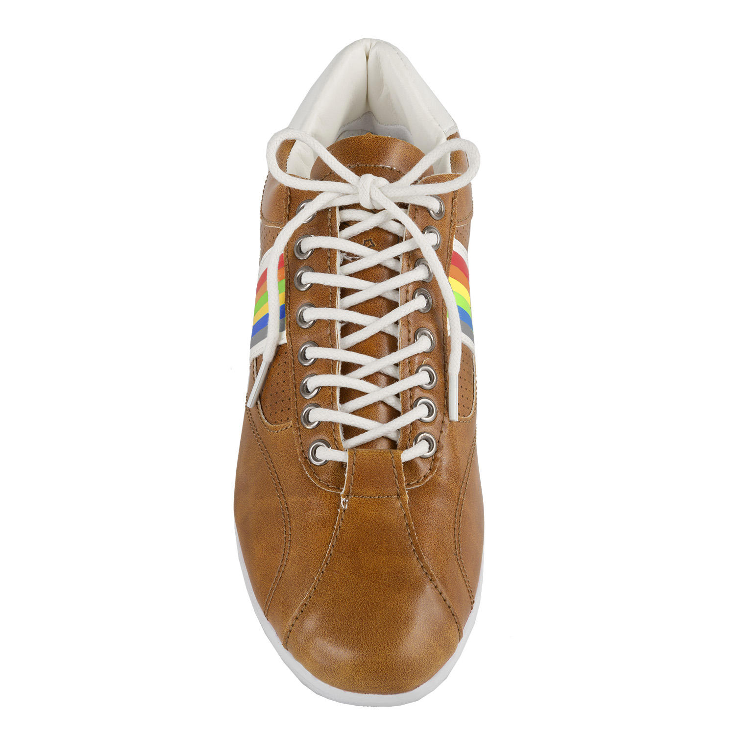 Freizeit-Schuh Vintage Gr. 40 in Braun/Weiß/Multicolor