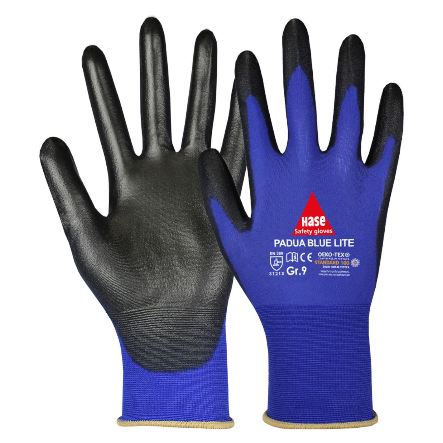 HASE Handschuh PADUA BLUE LITE Gr. 9 in Blau/Schwarz