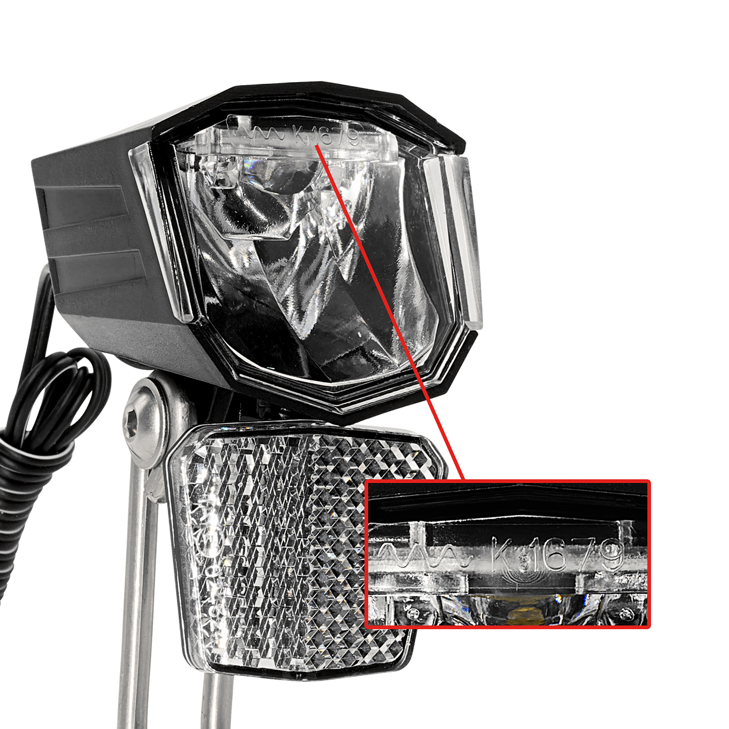 LED-Scheinwerfer APOLLON 50 ND für Dynamobetrieb in schwarz