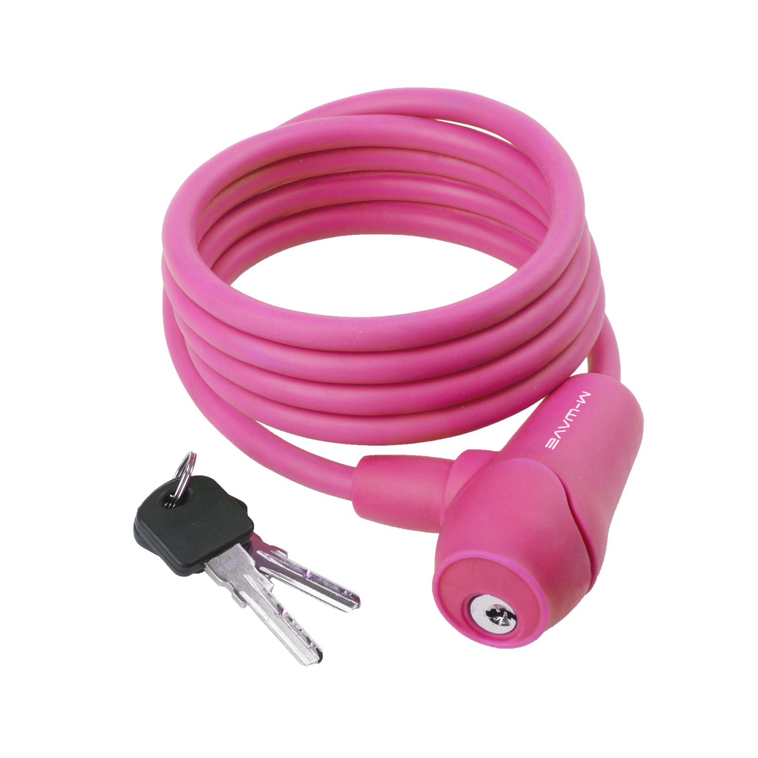 Spiral-Kabelschloss SILIKON 8 mm x 1500 mm in Pink neon