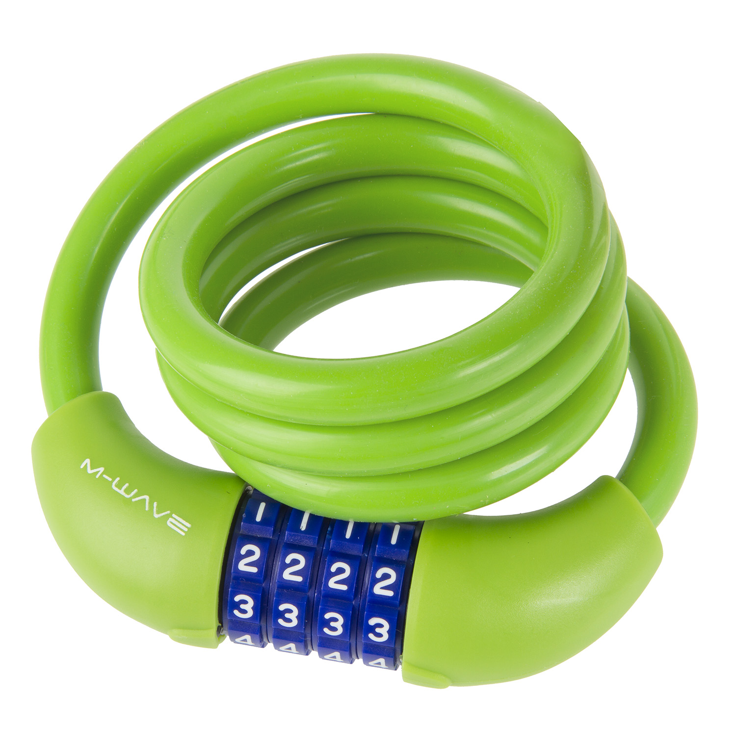 Zahlen-Spiralschloss Silikon 12 mm x 1000 mm in Grün neon