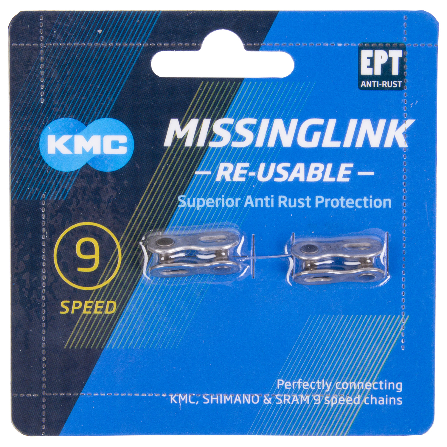 KMC 2er-Set 9-fach EPT Bolzenlänge 6,6 mm MissingLink SB verpackt