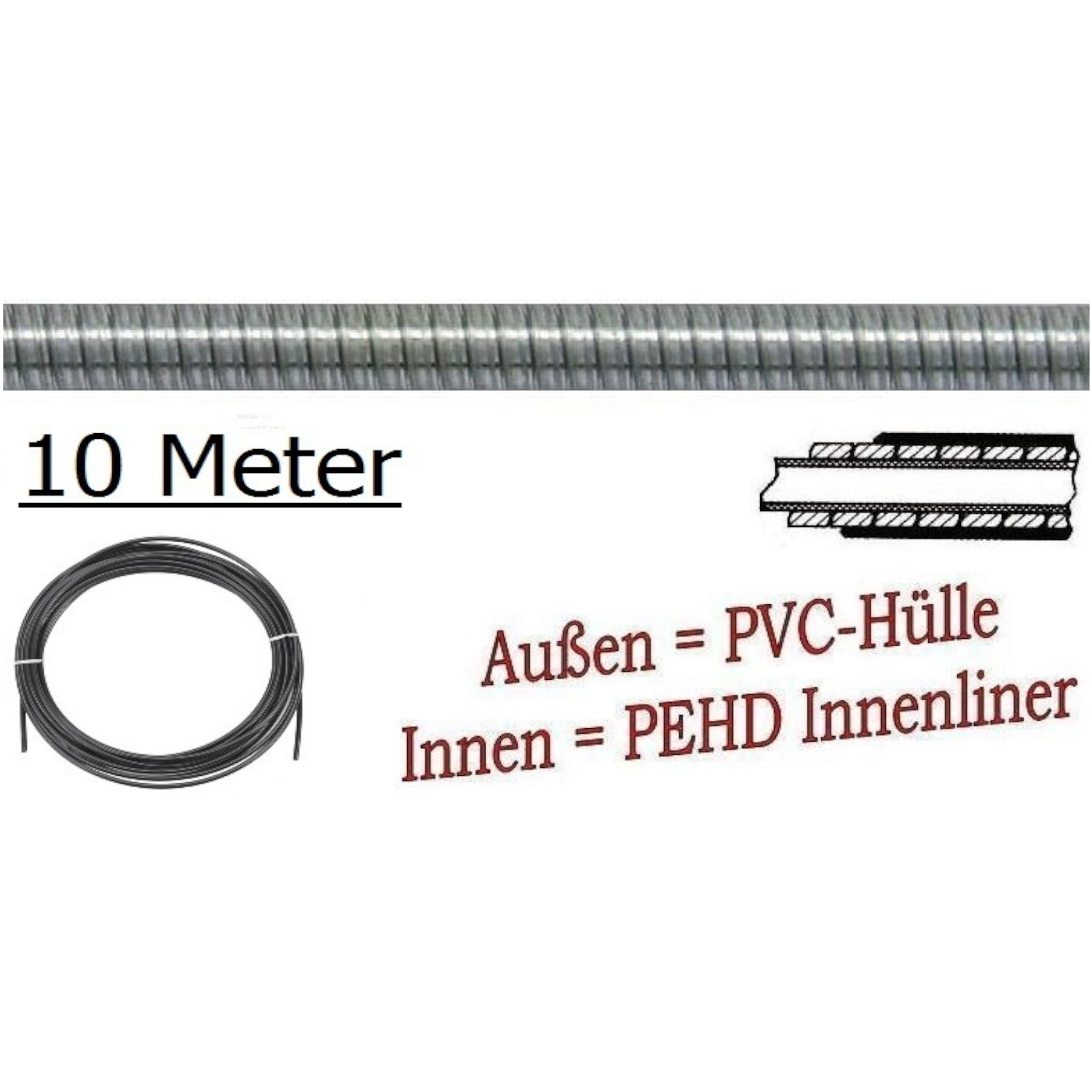 BREMS-Hülle 10 m-Rolle-DT11350010 in transparent, mit PE-HD-Innenliner