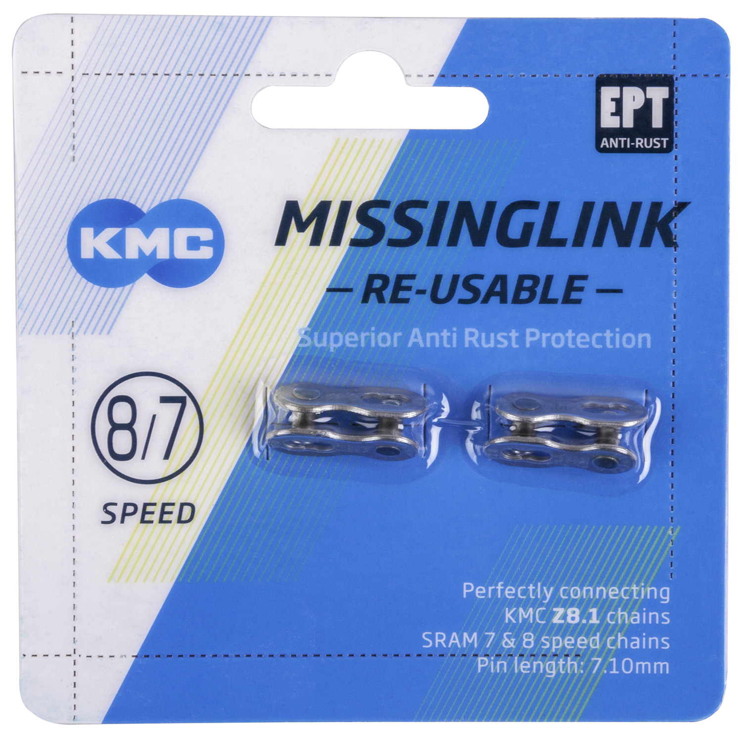 KMC 2-ER-SET 7-/8-fach EPT Bolzenlänge 7,1 mm MissingLink SB verpackt
