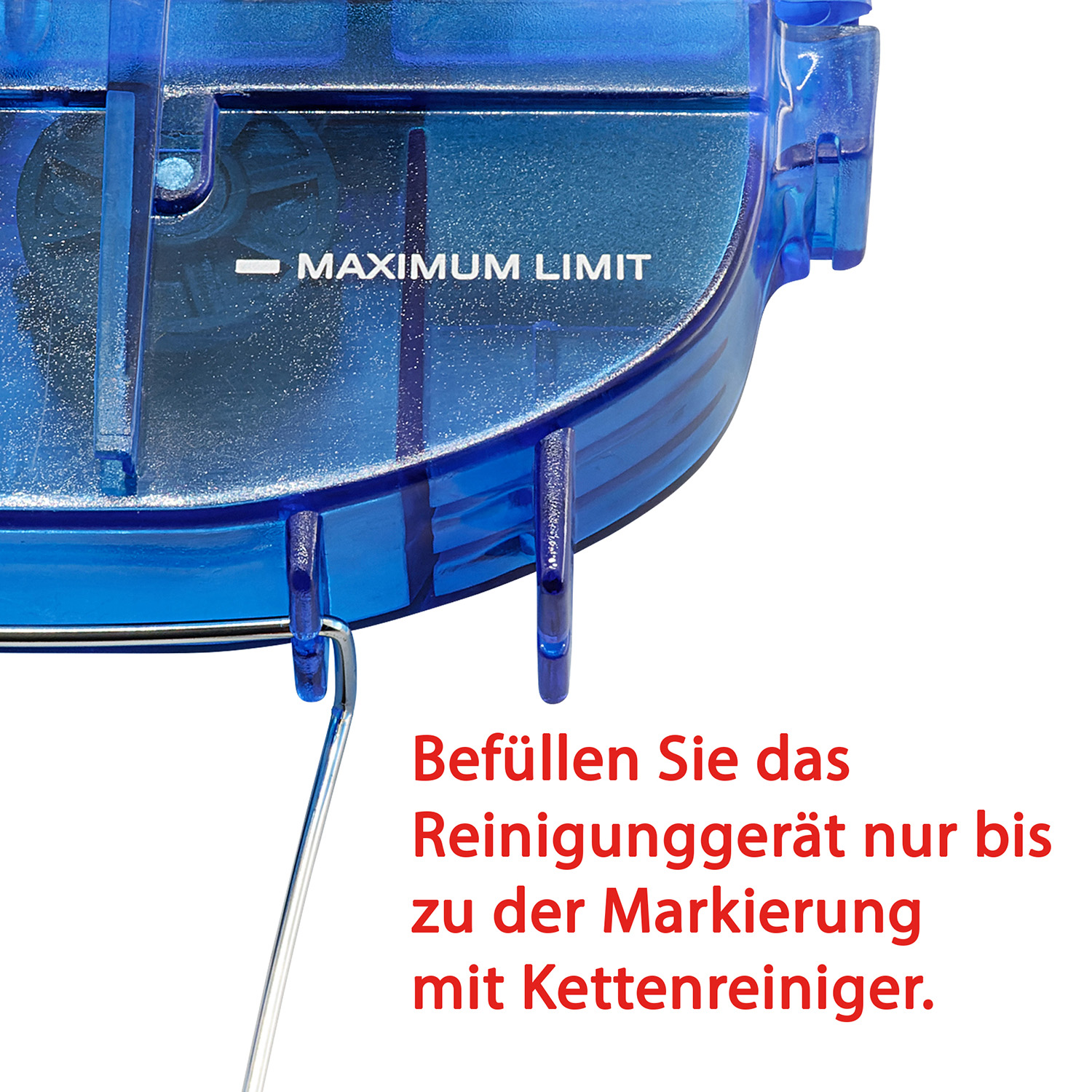 P4B-Kettenreinigungsgerät CHAIN CLEANER in Blau transparent