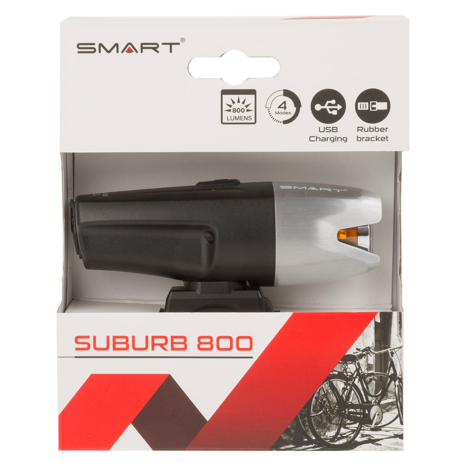 SMART-Lampe SUBURB 800 Lumen USB in schwarz/silber