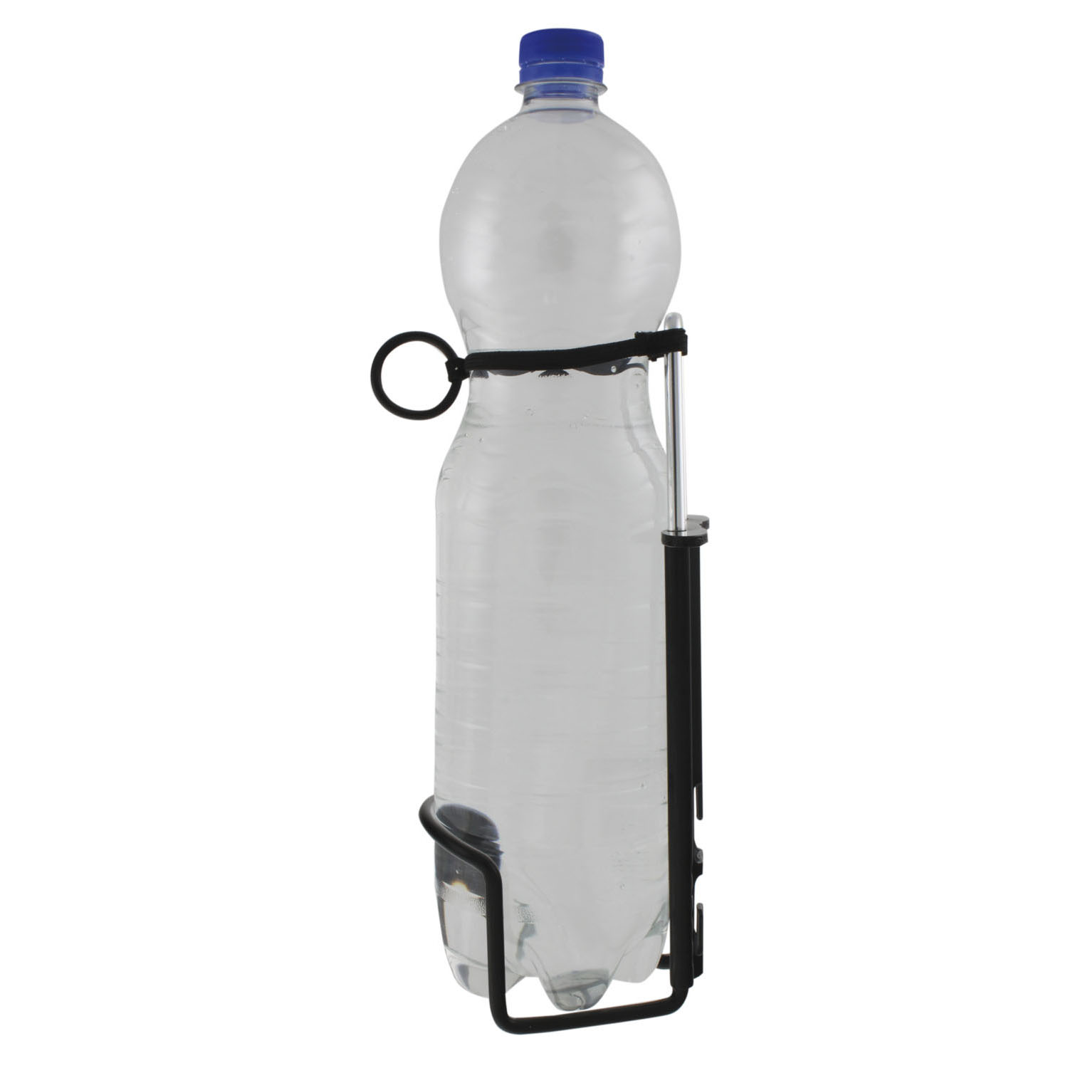 Flaschenhalter Alu Maxi für PET-Flaschen in Schwarz/Silber