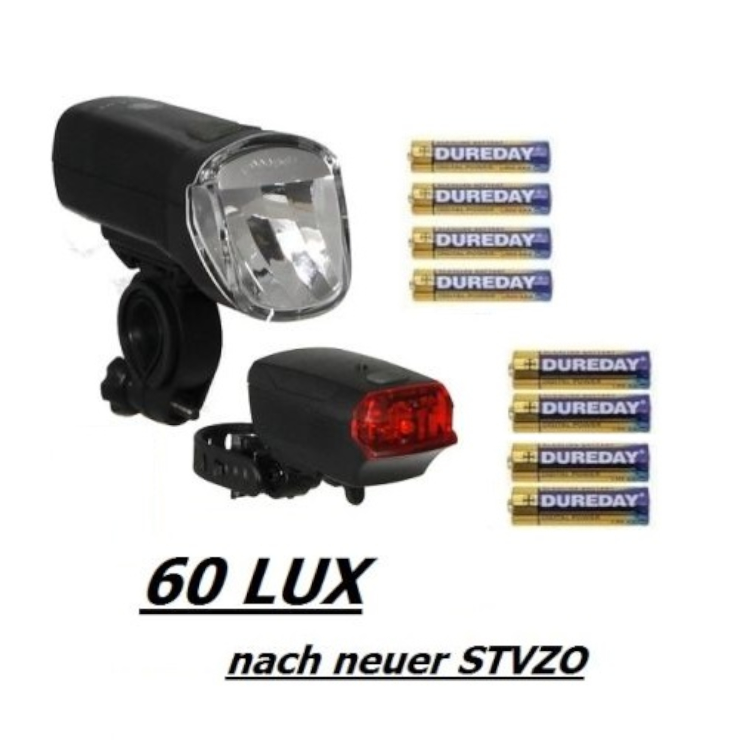 LED-Set KB 60 Lux nach neuer  STVZO in schwarz