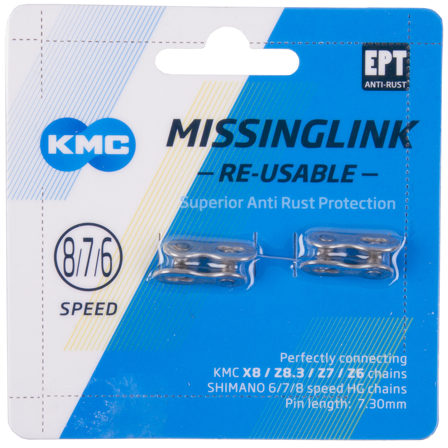 KMC 2-ER SET 5-/6-/7-/8-fach EPT Bolzenlänge 7,3 mm MissingLink SB verpack
